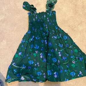 Floral Green Kids Dress